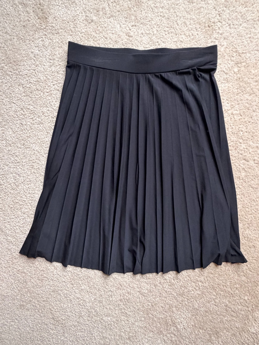 Covington Black Pleated Midi Skirt